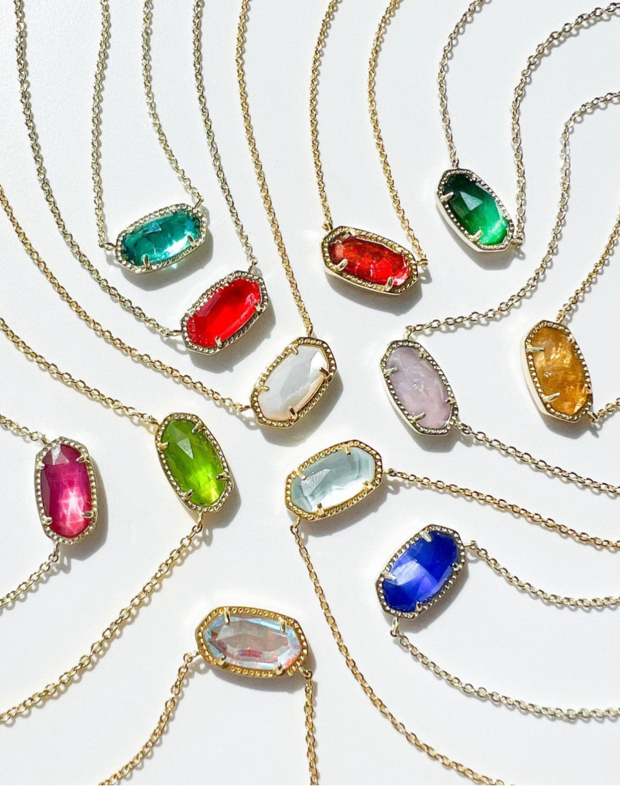 Kendra Scott Elisa Necklace Light Blue Elisa Pendant Necklace In