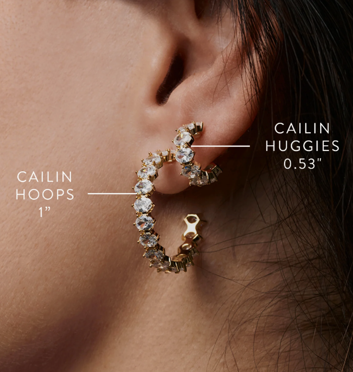 Cailin Crystal Hoop Earrings