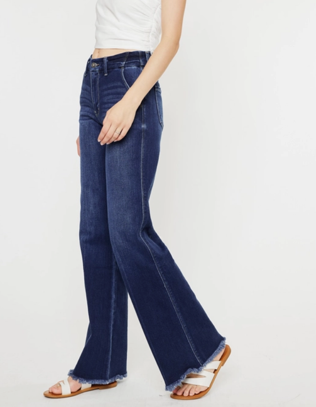 Aspen High Rise Dark Fringe Flare Jeans – Daisy Village