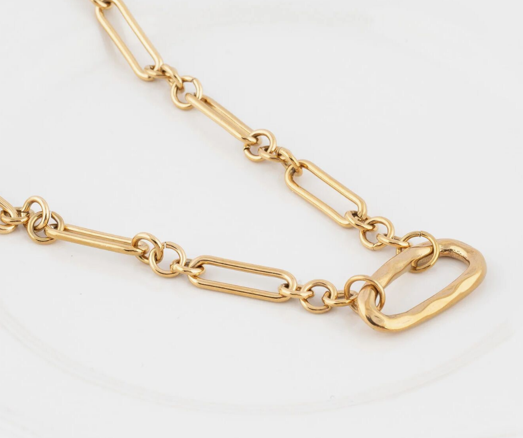Statement Mixed Link Carabiner Necklace – Daisy Village