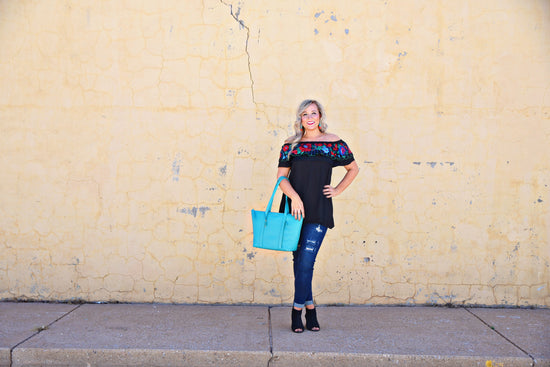 Turquoise + Embroidery