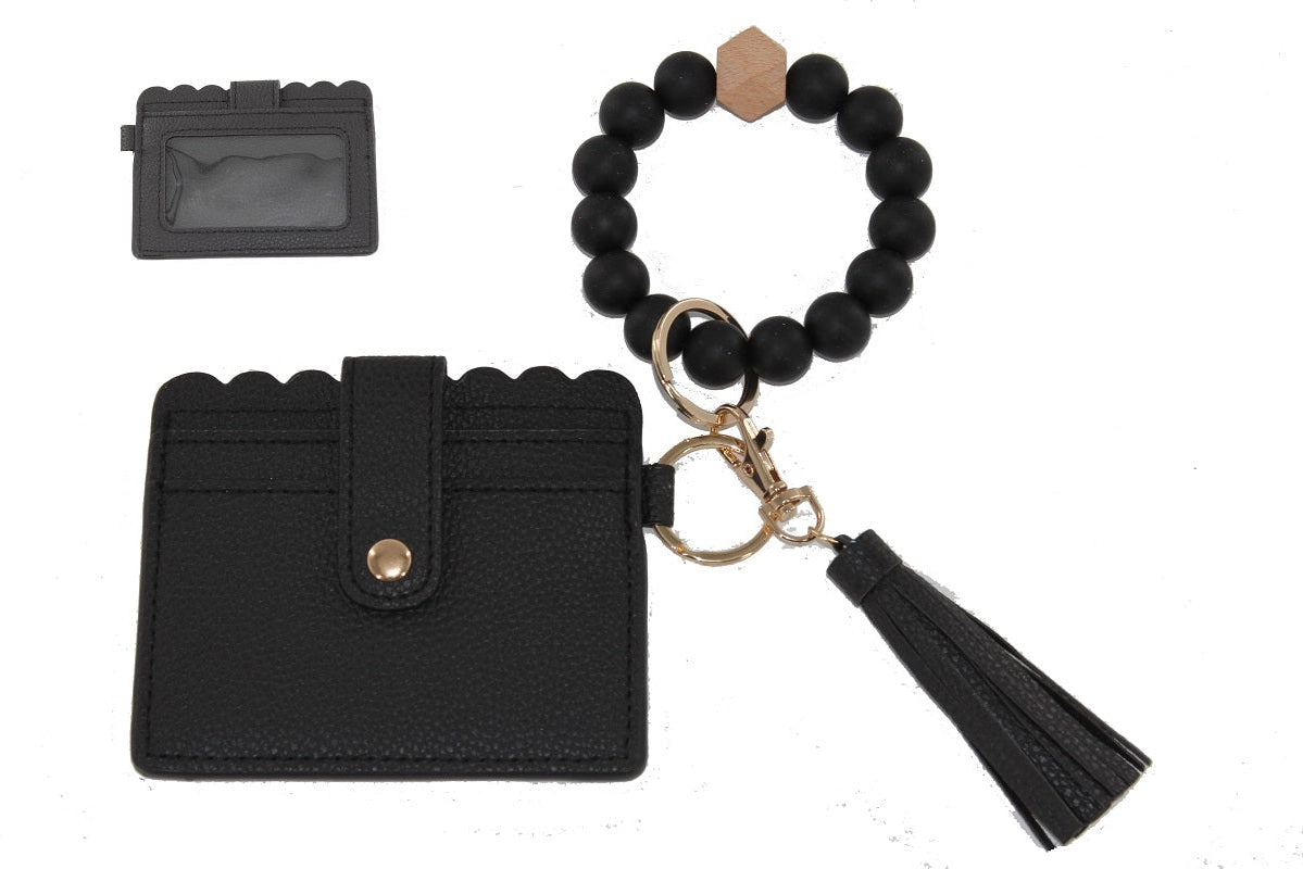 Silicone Bead Stretch Bracelet Wallet