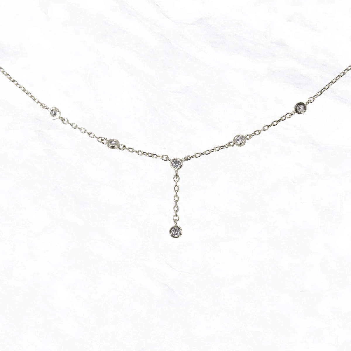Dainty Diamond Drop Necklace