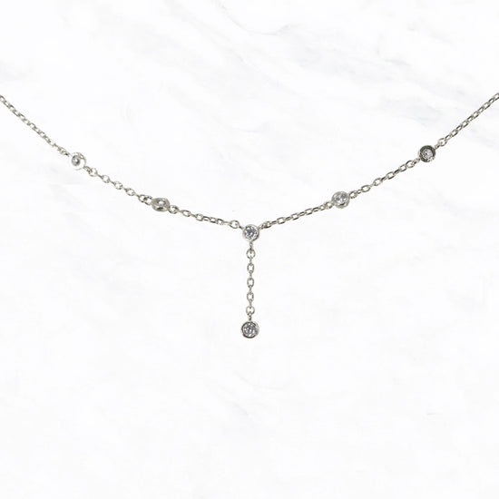 Dainty Diamond Drop Necklace