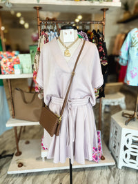 Taste of the Weekend Lilac Scuba Top & Skirt Set
