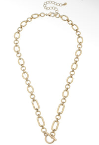 Sasha Front Toggle Statement Charm Clasp Necklace
