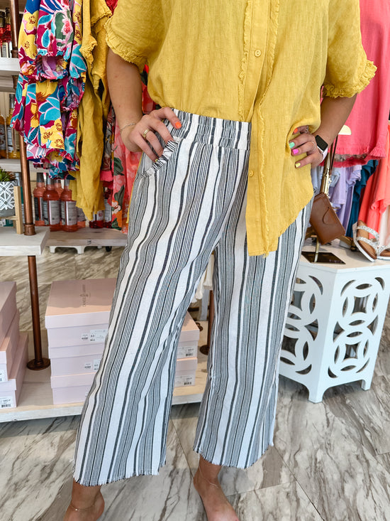Well Wishes Pin Stripe Wide Leg Pant