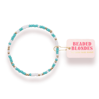 Turquoise & White Sprinkle Bracelet