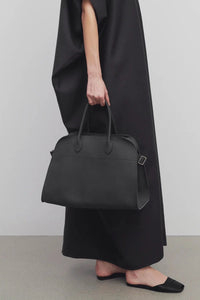 Audrey Satchel Black Tote Bag
