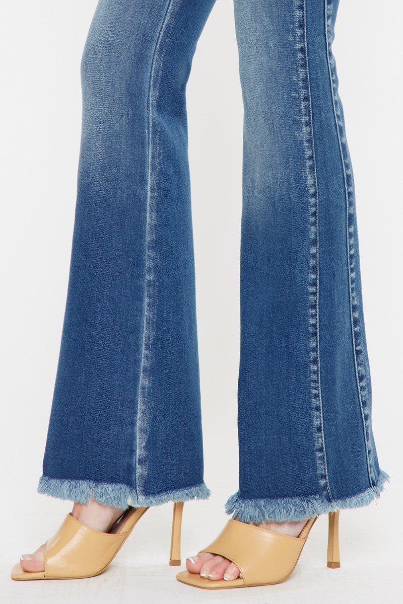 Load image into Gallery viewer, Straight Shot Frayed Bootcut Denim
