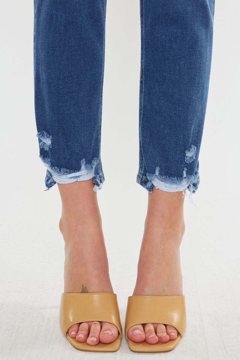 Load image into Gallery viewer, Montrose High Rise Distressed Ankle Straight Denim

