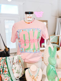 Oklahoma Spring Plaid Comfort Colors Tee