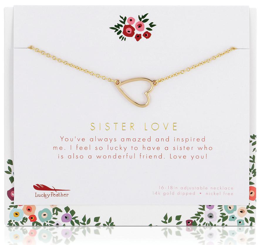 Sister Love Necklace Card Gift Set