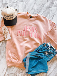 Jesus Paid it All Puff Sweatshirt