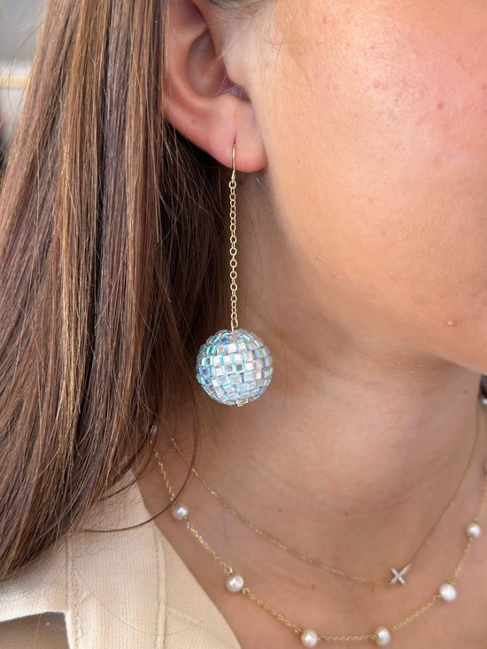 Load image into Gallery viewer, Disco Ball Iridescent Earrings
