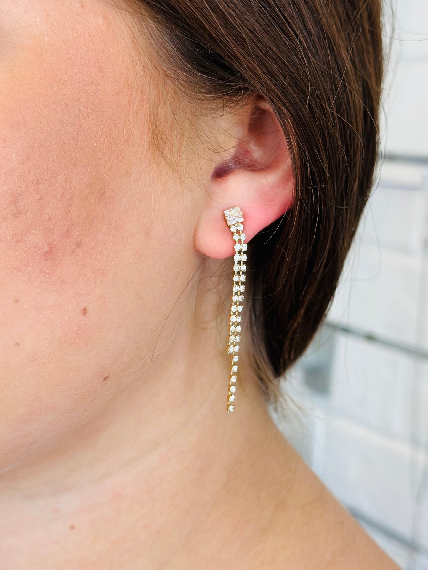 Crystal Chain Chandelier Drop Earring