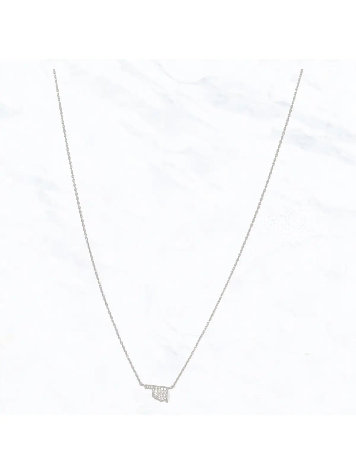 Dainty Gold Crystal Drop Necklace