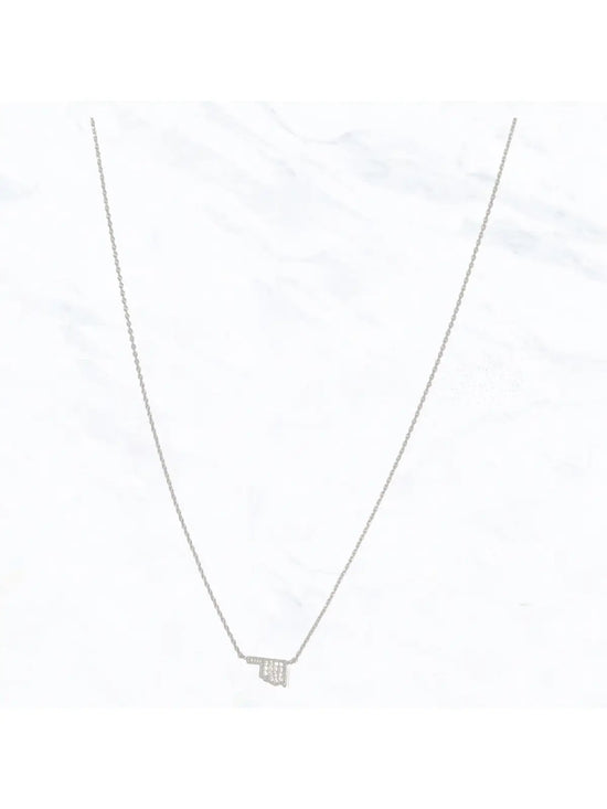 Dainty Gold Crystal Drop Necklace