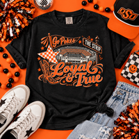 LOYAL & TRUE ALMA MATTER BLACK COMFORT COLORS TSHIRT