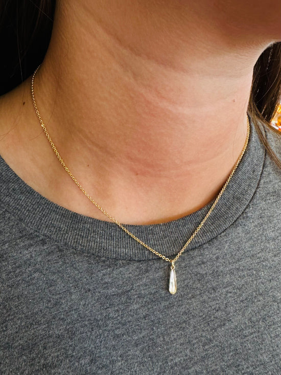 Teardrop Crystal Drop Necklace