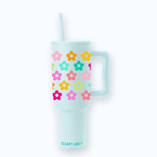 Mint Daisy 40 Oz. Modern Tumbler