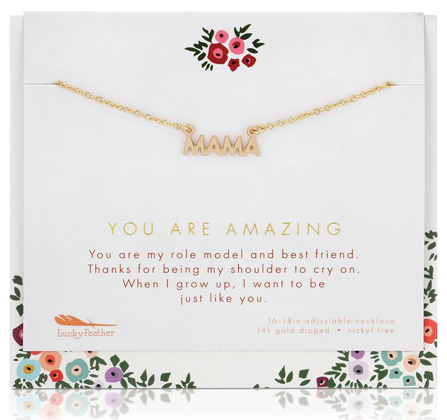Amazing Mama Necklace Card Gift Set