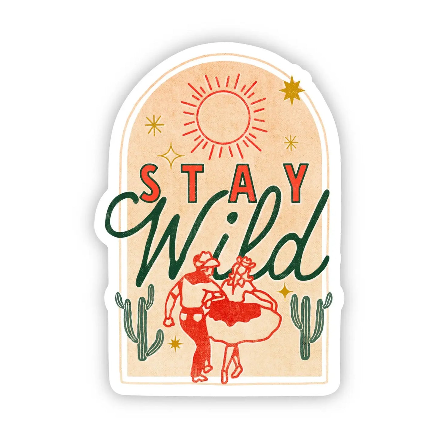 Stay Wild Cowboy Sticker