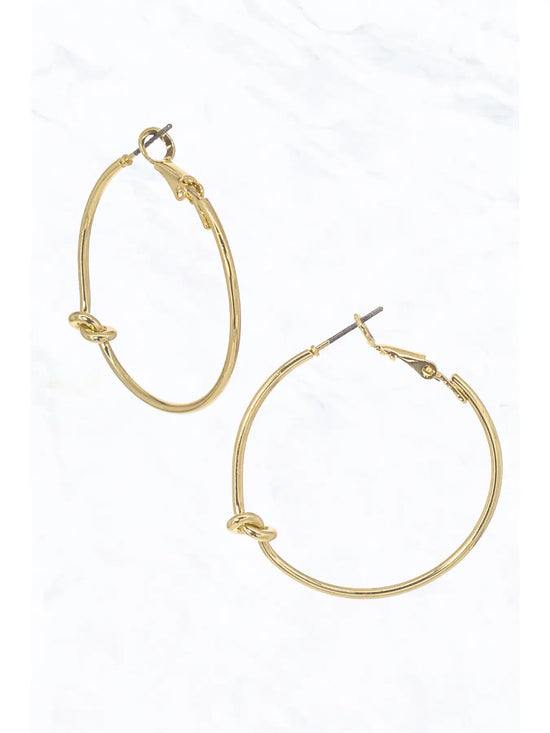 Knotted Hoop Earrings