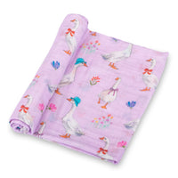 Cute Goose Muslin Swaddle Blanket