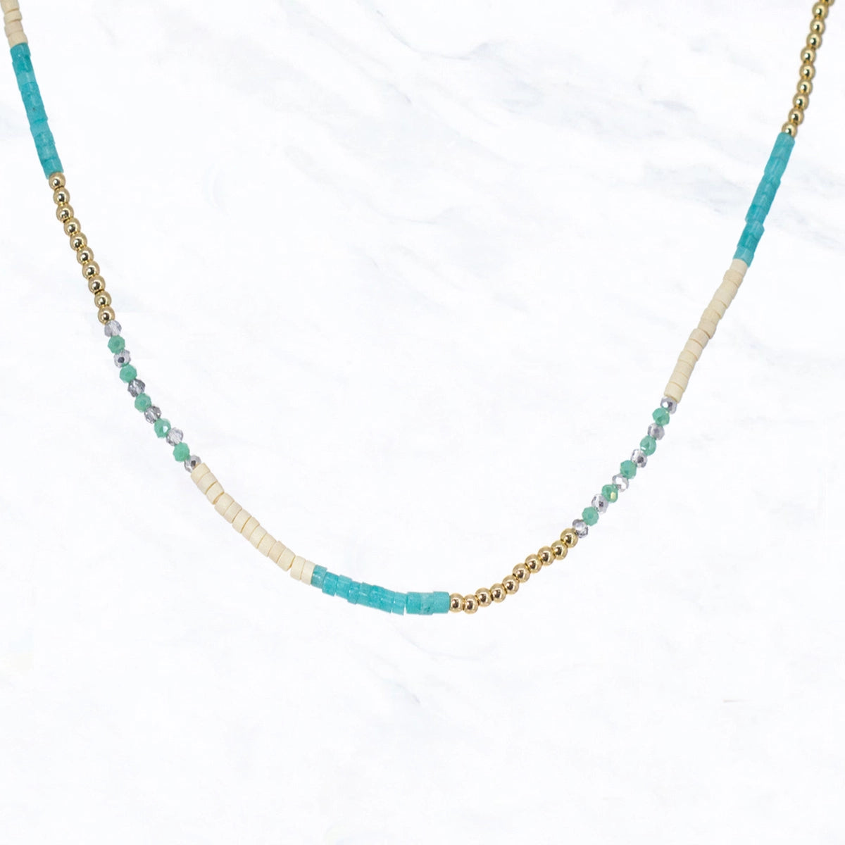 Load image into Gallery viewer, Two Tone Beaded Chocker Necklace
