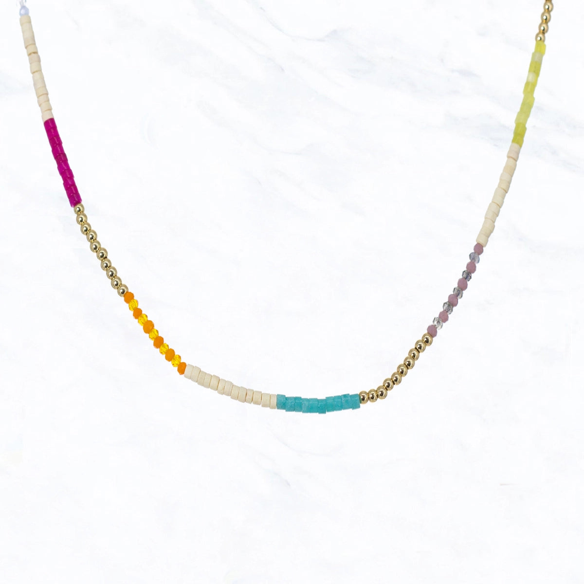 Two Tone Beaded Chocker Necklace