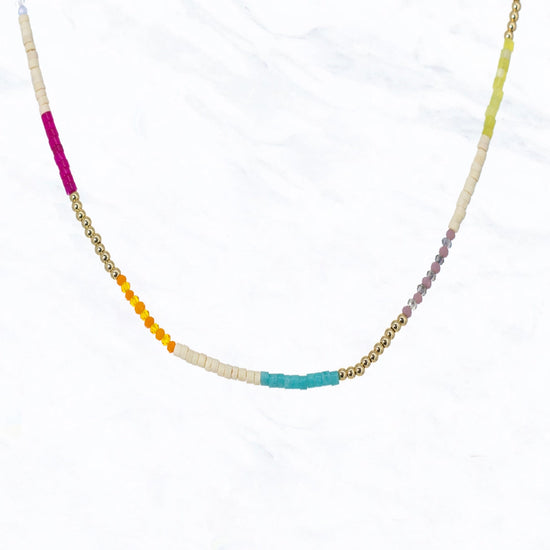 Two Tone Beaded Chocker Necklace