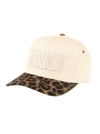 Mommin Embroidered Leopard Trucker Hat