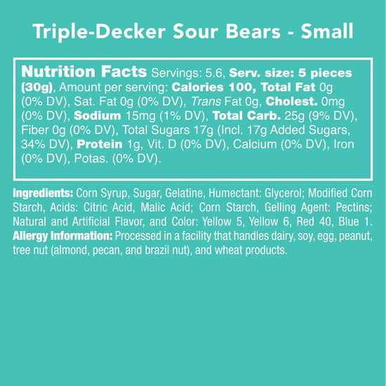 Triple Decker Sour Gummy Bears