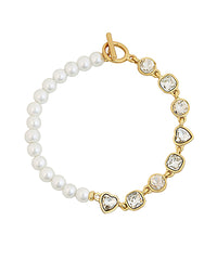 Pearl & Crystal Toggle Bracelet