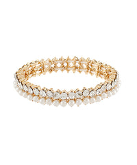 Crystal Tennis & Pearl Stretch Bracelet Set