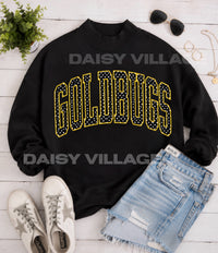 Goldbugs Polka Dot Black Mock Neck Sweatshirt