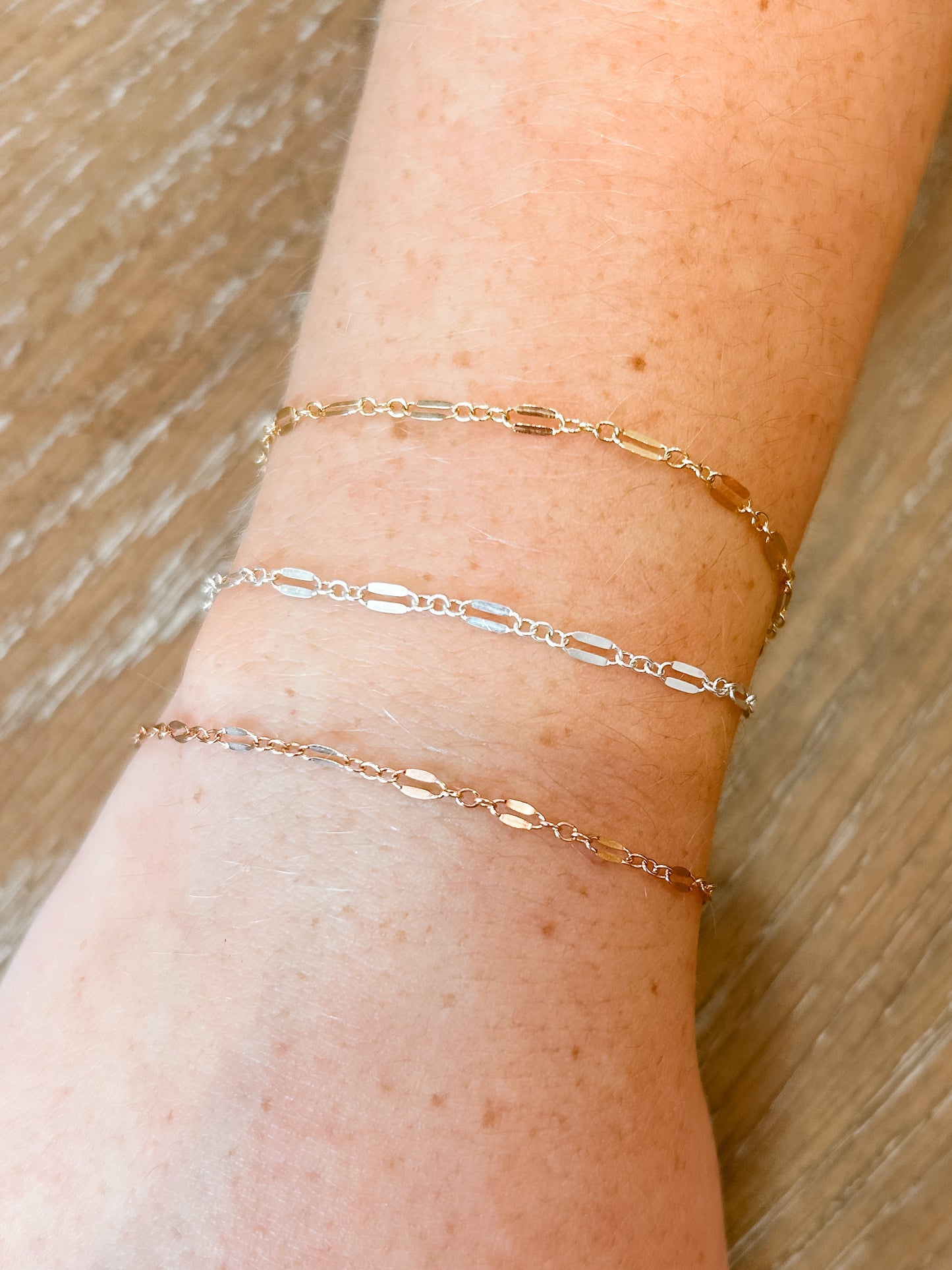 14K GOLD FILLED DOUBLE BAR CHAIN