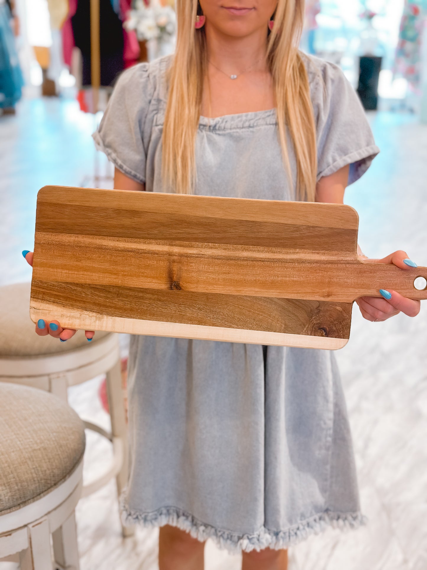 Custom Long Rectangle Acacia Wood Cutting Board