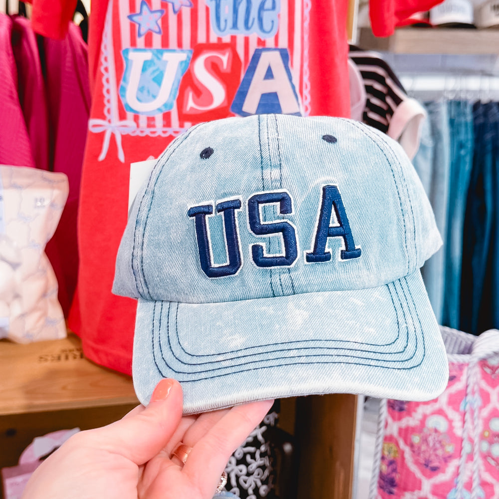 United States of America Embroidered Baseball Cap - Cream and Light Blue Custom Name Hat USA 250th 1776-2026 Anniversary Baseball Cap  main image 2