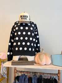 Spotted Black Polka Dot Pullover