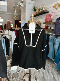 Graceful Beginning Black French Terry Pullover