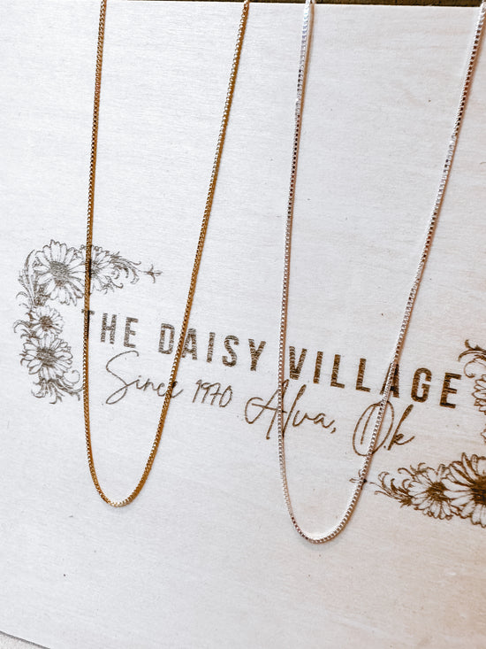 ADJUSTABLE BOX CHAIN SLIDER NECKLACE