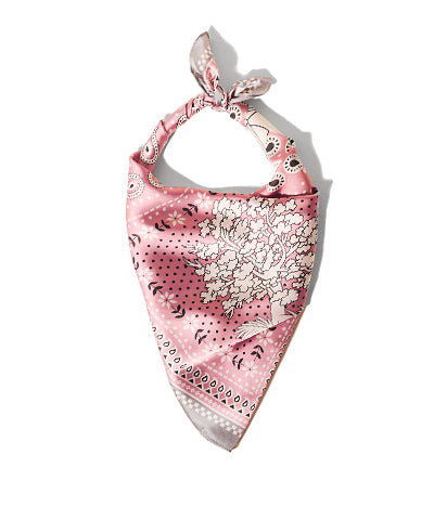 Pink Horse Carriage Square Print Scarf