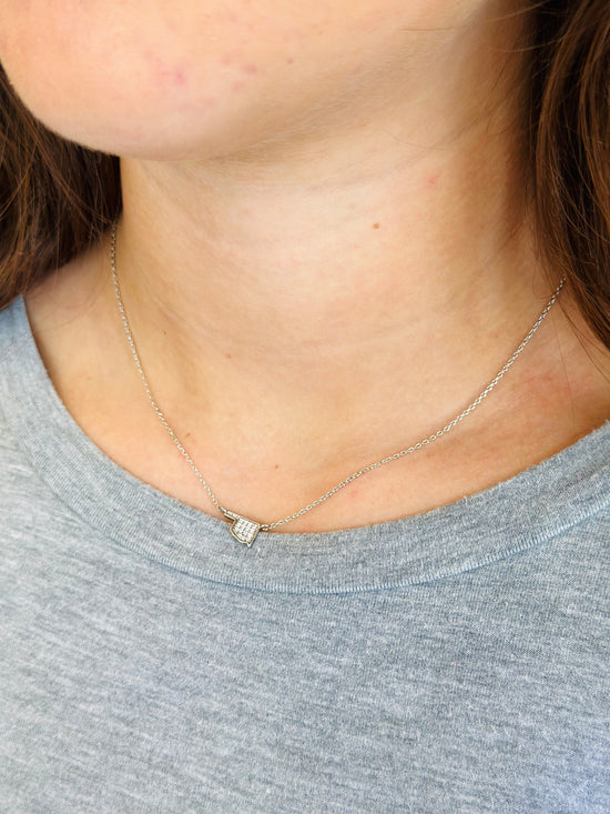 Dainty Gold Crystal Drop Necklace