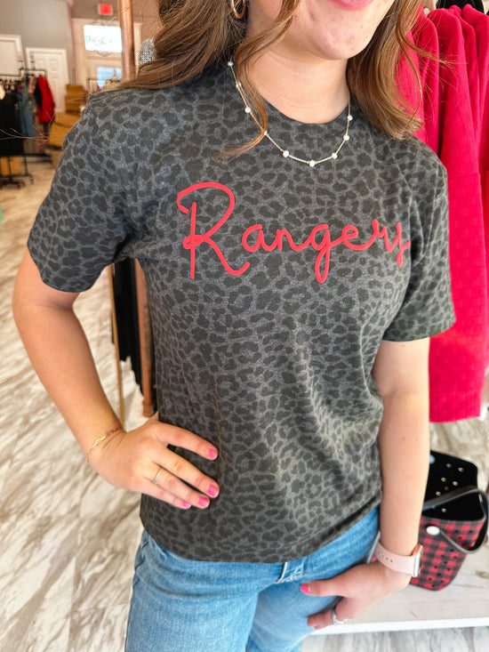 Load image into Gallery viewer, Rangers Puff Vinyl Leopard Tee
