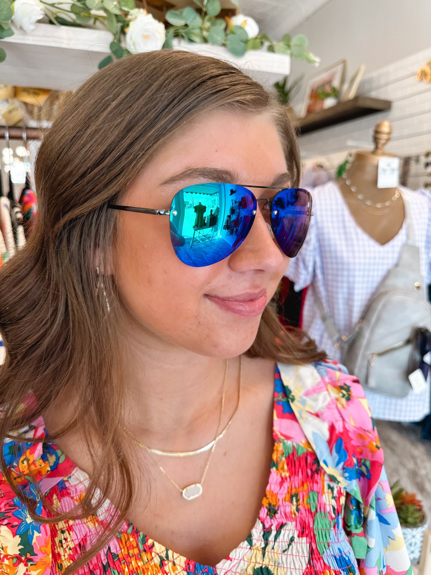 Frameless mirror best sale sunglasses