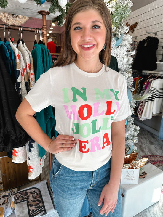 In My Holly Jolly Era Colorful Tee