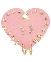 Star & Heart Mix 10 Piece Stud Earring Set