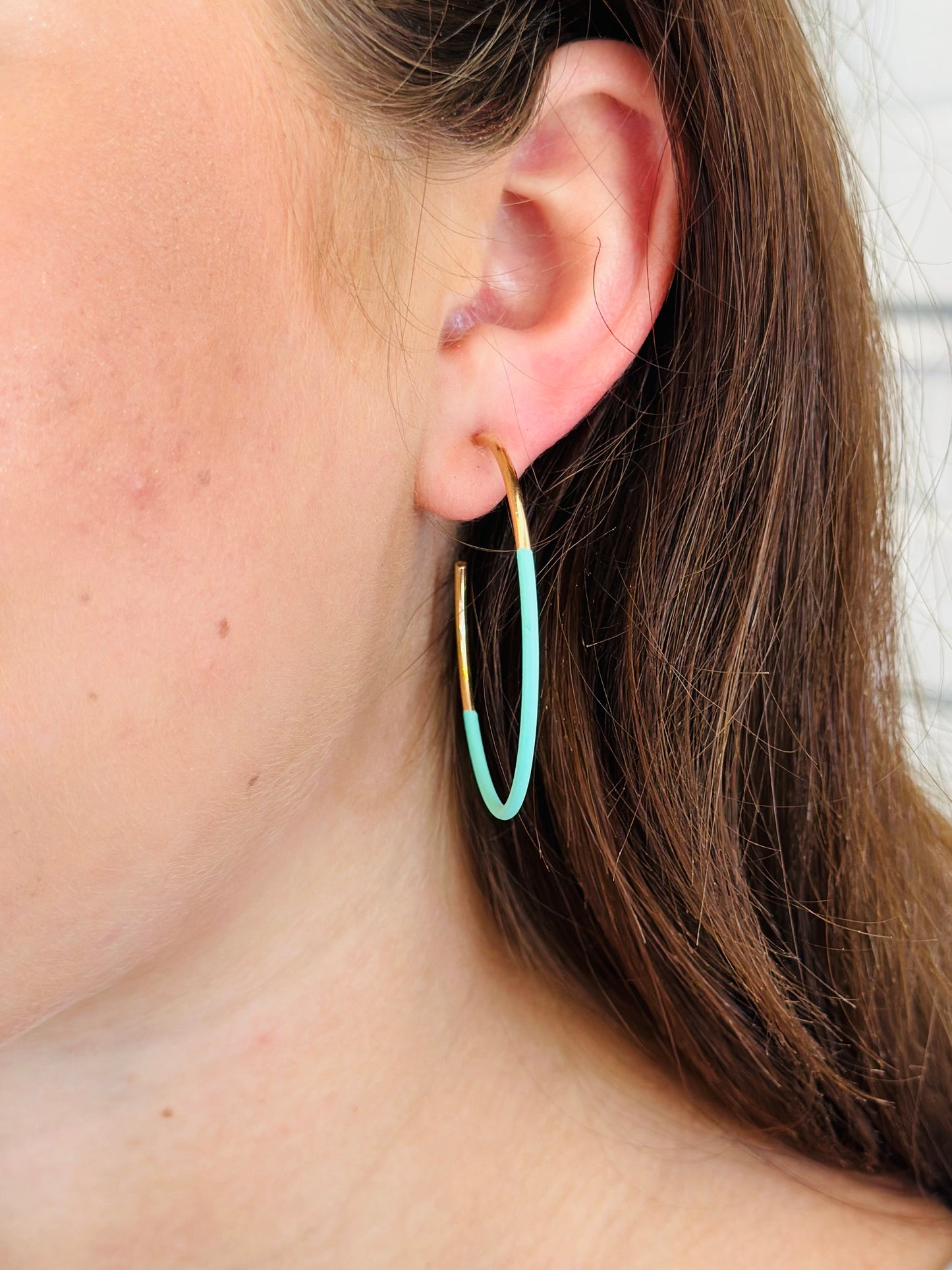 Gold Color Coated Hoop Earrings | Multiple Colors